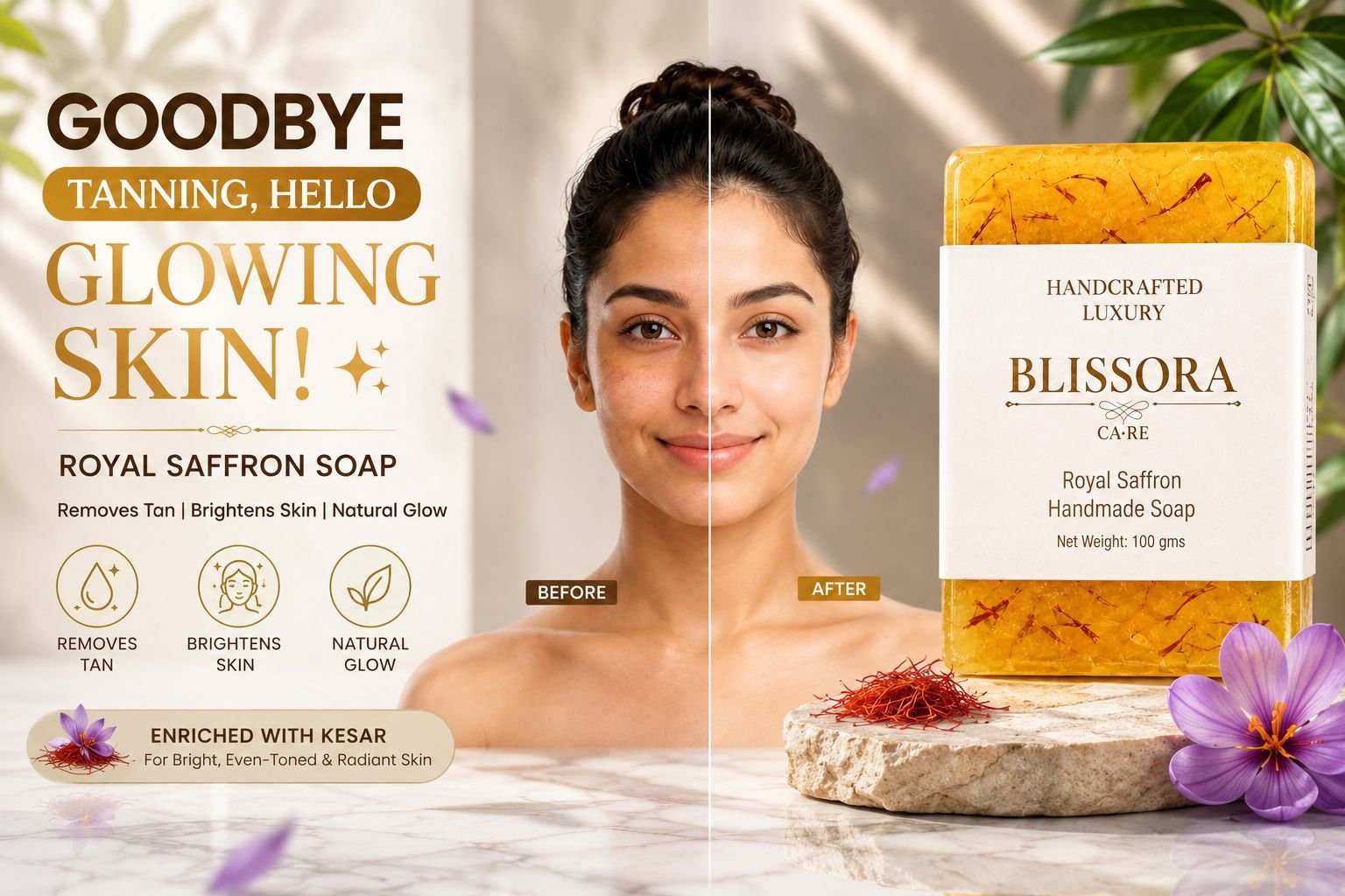 Blissora Royal Saffron Soap